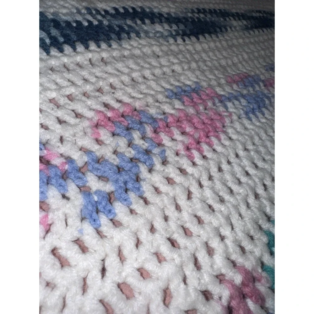 Handmade Crocheted Baby Afghan Or Shoulder Shawl